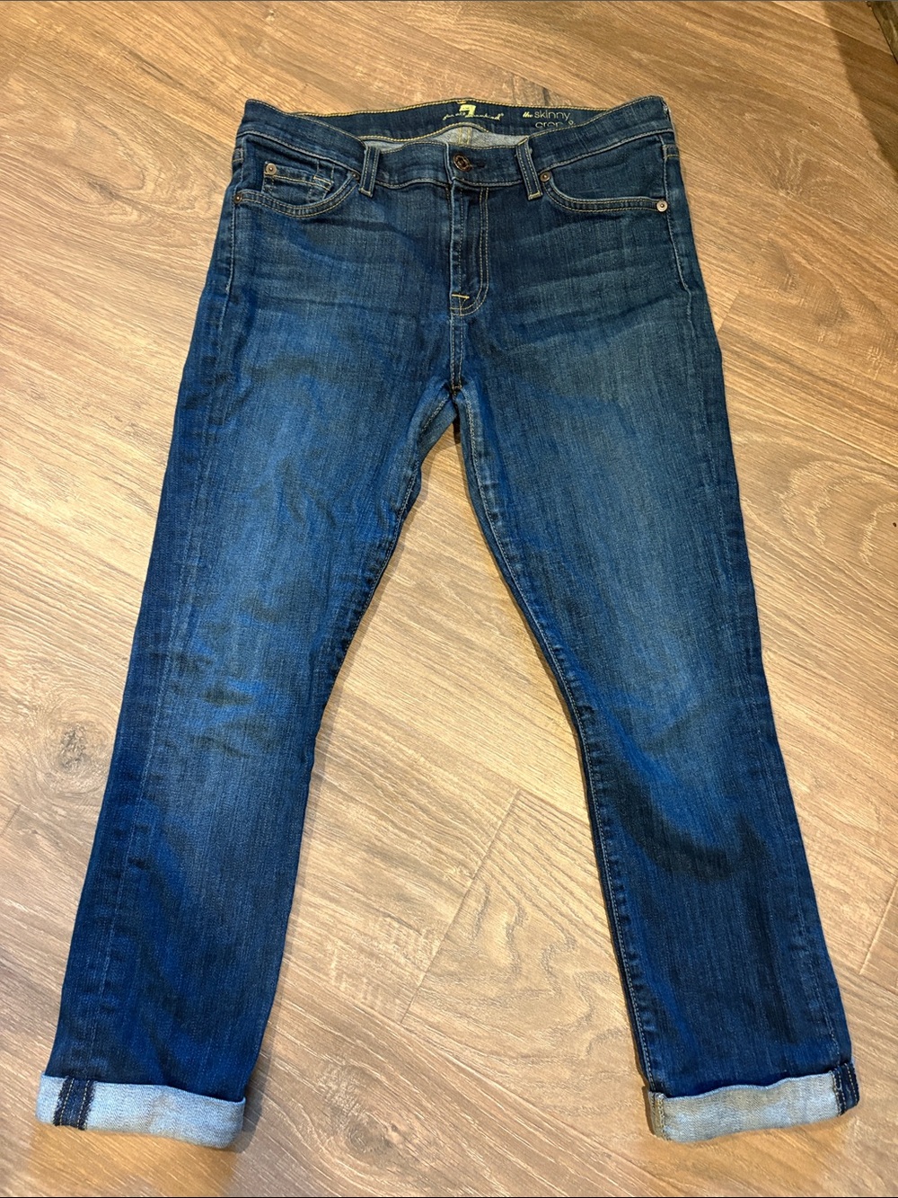 7 For All Mankind Men's Indigo Skinny Jeans
